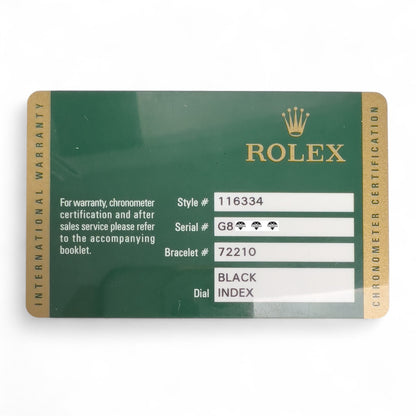 Rolex DateJust II BLACK Stainless 18k FLUTED Oyster 41mm Watch 116334 BOX PAPERS
