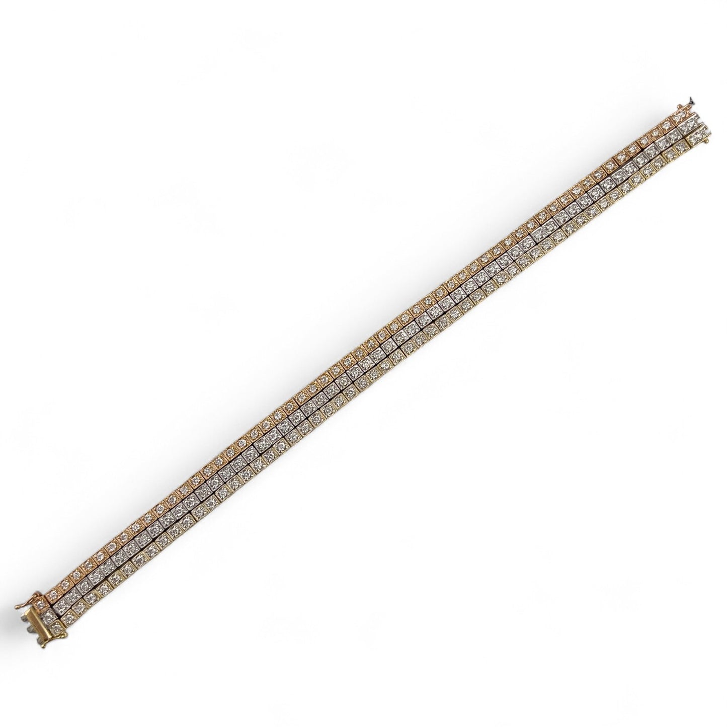 14k Yellow White Rose Gold G VS Diamond Tennis Bracelet 3.00ctw Size 6.75"