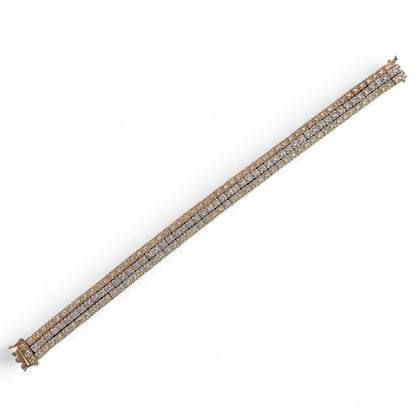 14k Yellow White Rose Gold G VS Diamond Tennis Bracelet 3.00ctw Size 6.75"