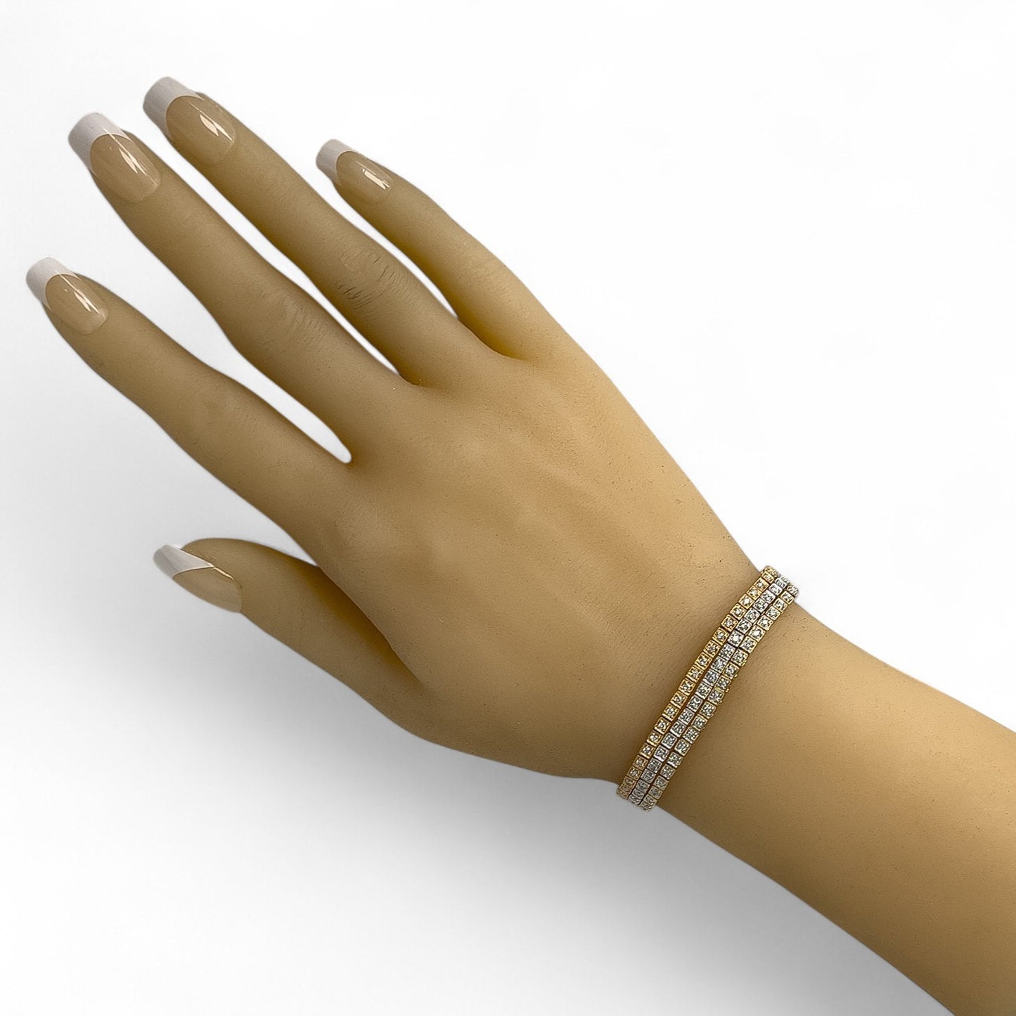14k Yellow White Rose Gold G VS Diamond Tennis Bracelet 3.00ctw Size 6.75"