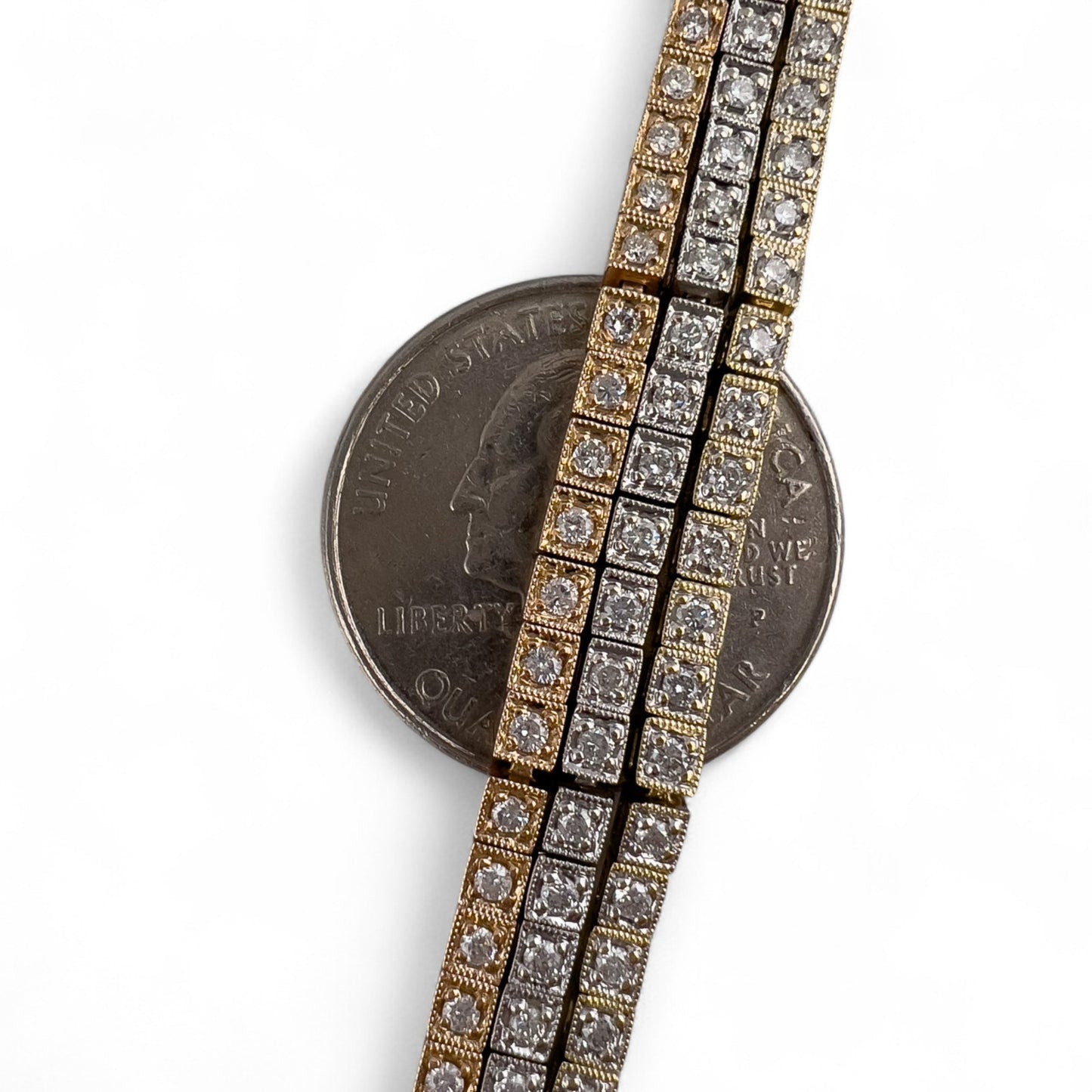 14k Yellow White Rose Gold G VS Diamond Tennis Bracelet 3.00ctw Size 6.75"