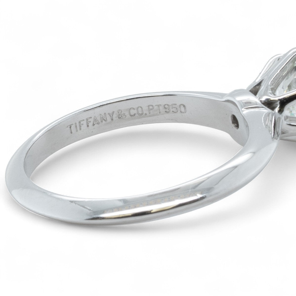 Tiffany & Co. 950 Platinum Diamond Engagement Ring 0.95ct I VS2 BOX + APPRAISAL