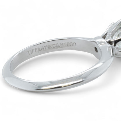 Tiffany & Co. 950 Platinum Diamond Engagement Ring 0.95ct I VS2 BOX + APPRAISAL
