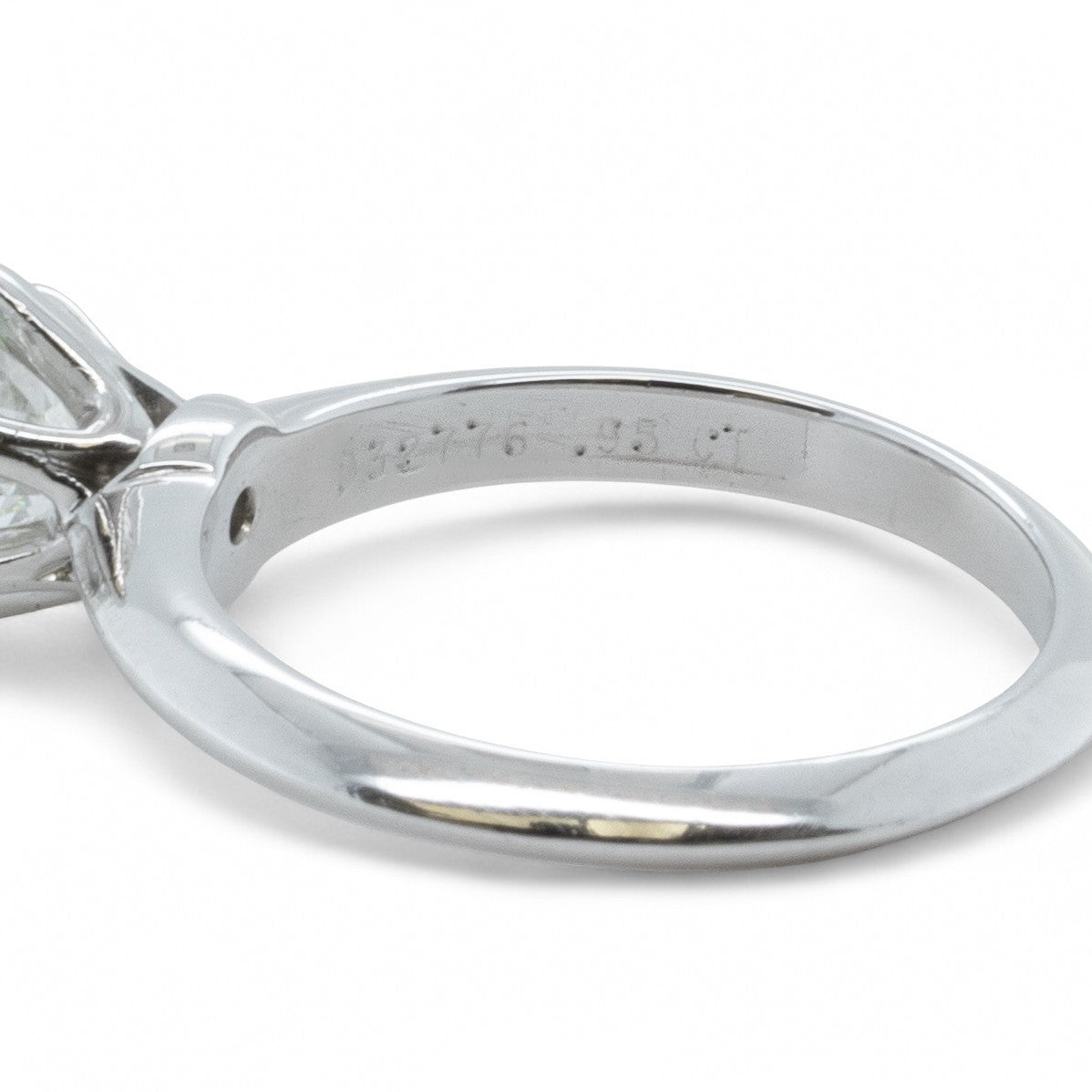Tiffany & Co. 950 Platinum Diamond Engagement Ring 0.95ct I VS2 BOX + APPRAISAL