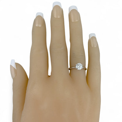 Tiffany & Co. 950 Platinum Diamond Engagement Ring 0.95ct I VS2 BOX + APPRAISAL