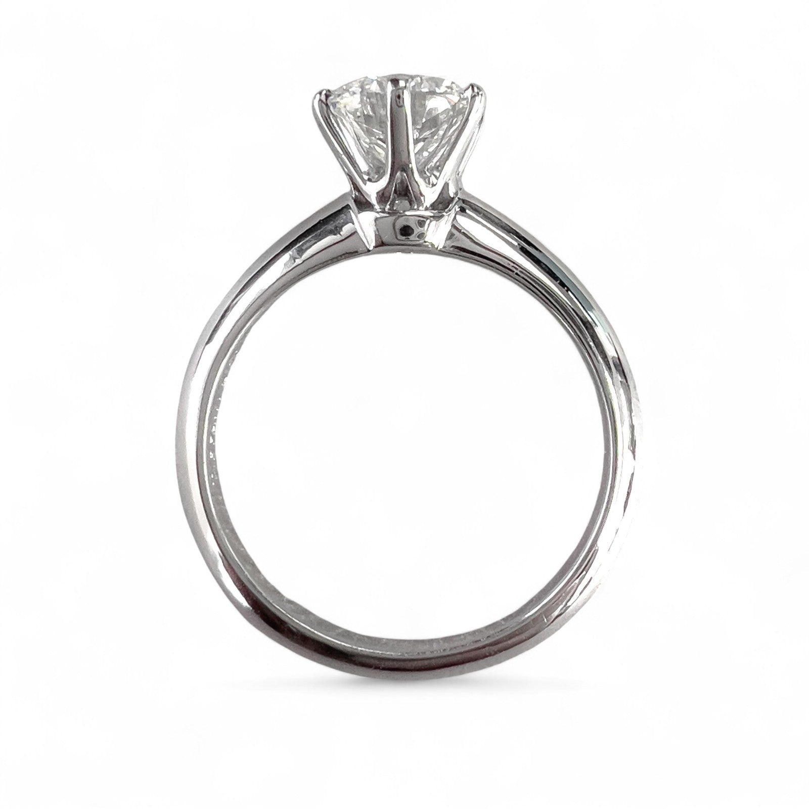 Tiffany & Co. 950 Platinum Diamond Engagement Ring 0.95ct I VS2