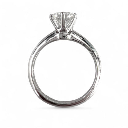 Tiffany & Co. 950 Platinum Diamond Engagement Ring 0.95ct I VS2 BOX + APPRAISAL