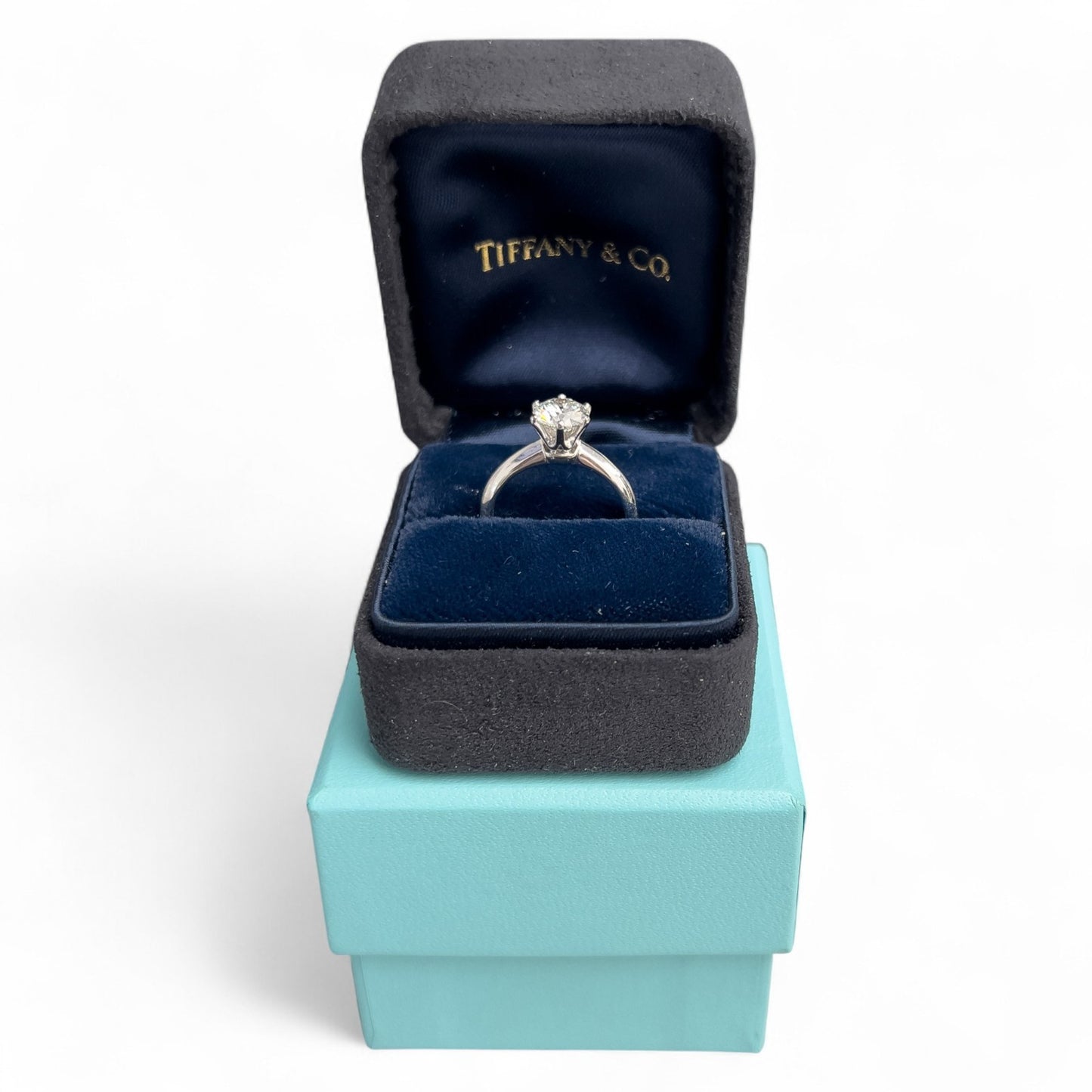 Tiffany & Co. 950 Platinum Diamond Engagement Ring 0.95ct I VS2 BOX + APPRAISAL