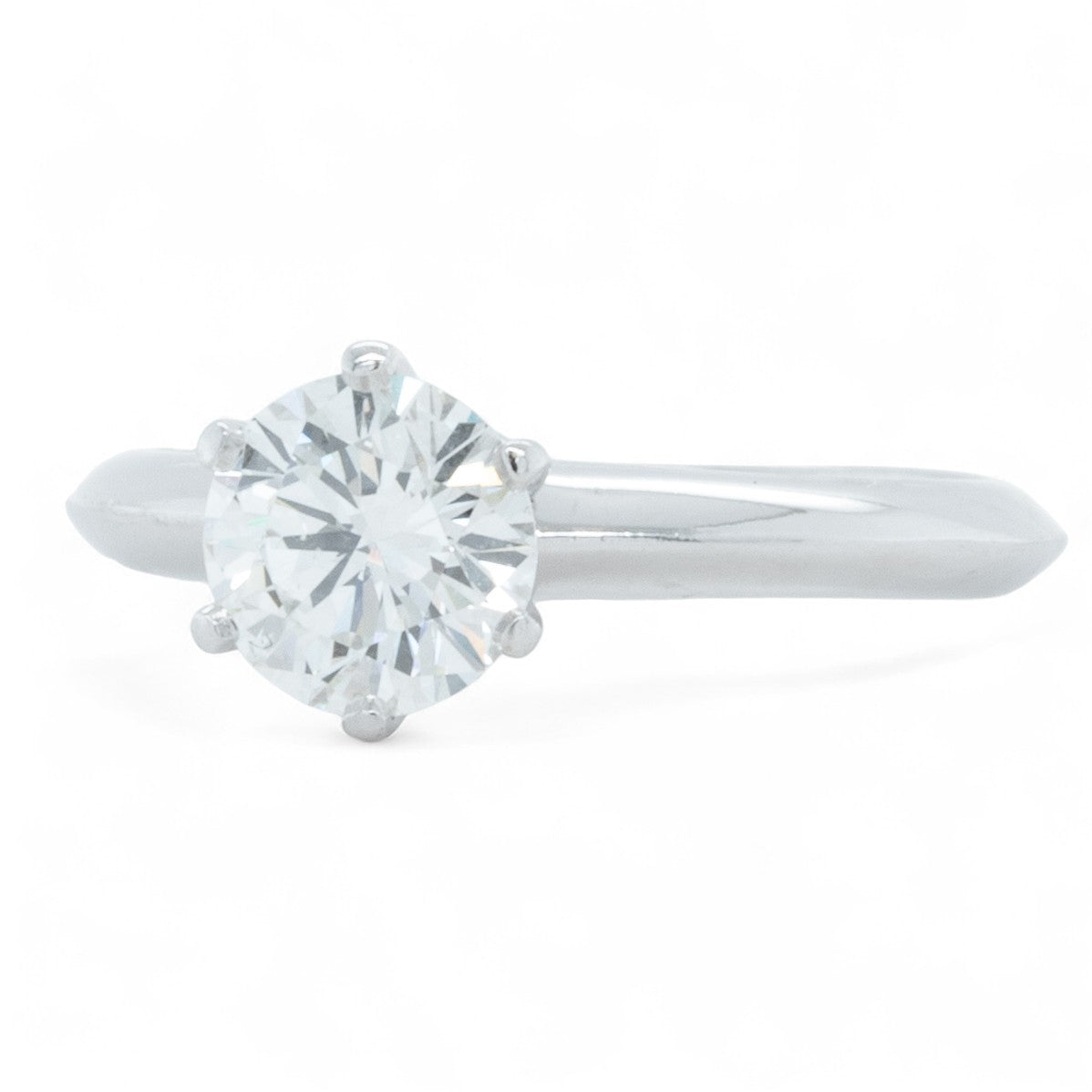 Tiffany & Co. 950 Platinum Diamond Engagement Ring 0.95ct I VS2 BOX + APPRAISAL