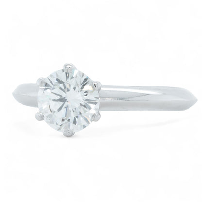 Tiffany & Co. 950 Platinum Diamond Engagement Ring 0.95ct I VS2 BOX + APPRAISAL
