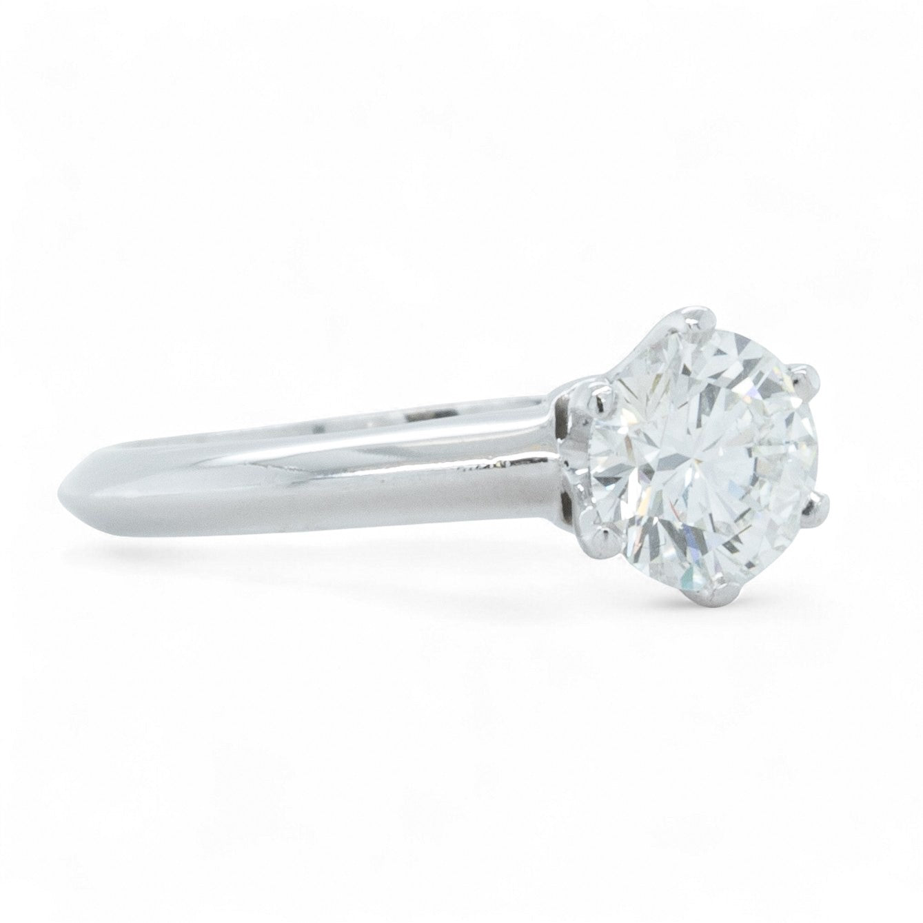 Tiffany & Co. 950 Platinum Diamond Engagement Ring 0.95ct I VS2 BOX + APPRAISAL