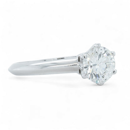 Tiffany & Co. 950 Platinum Diamond Engagement Ring 0.95ct I VS2 BOX + APPRAISAL