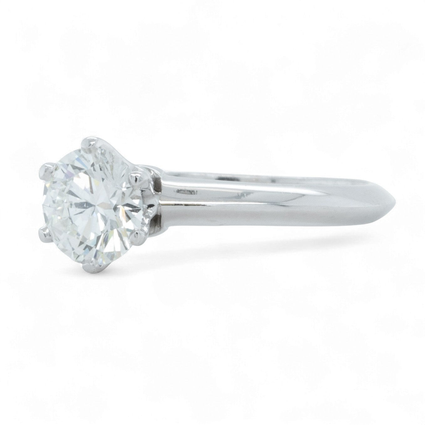 Tiffany & Co. 950 Platinum Diamond Engagement Ring 0.95ct I VS2 BOX + APPRAISAL