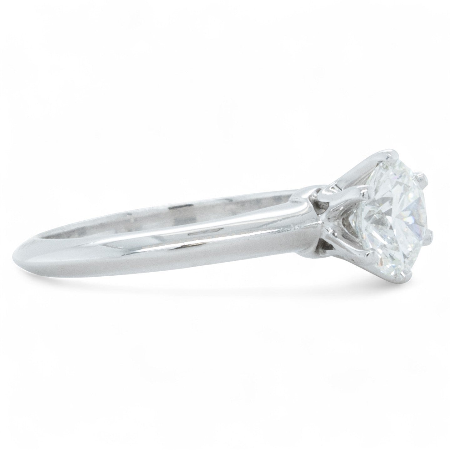 Tiffany & Co. 950 Platinum Diamond Engagement Ring 0.95ct I VS2