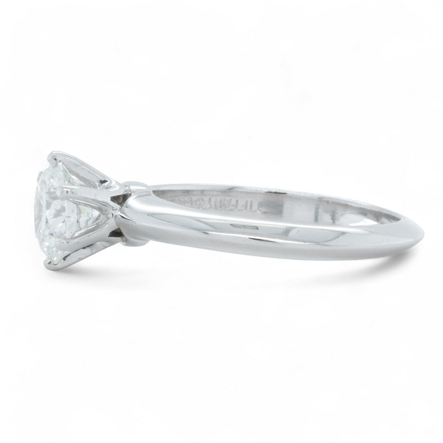 Tiffany & Co. 950 Platinum Diamond Engagement Ring 0.95ct I VS2 BOX + APPRAISAL