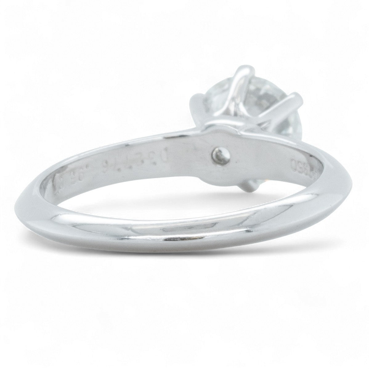 Tiffany & Co. 950 Platinum Diamond Engagement Ring 0.95ct I VS2 BOX + APPRAISAL
