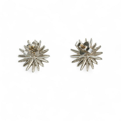 David Yurman Starburst Diamond 925 Sterling Silver Earrings 19mm 14K Post w/ BOX