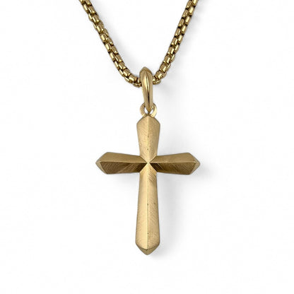 David Yurman Roman Cross 18k Yellow Gold Amulet Pendant Box Chain Necklace 24"