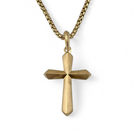 David Yurman Roman Cross 18k Yellow Gold Amulet Pendant Box Chain Necklace 24"