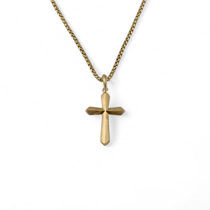 David Yurman Roman Cross 18k Yellow Gold Amulet Pendant Box Chain Necklace 24"