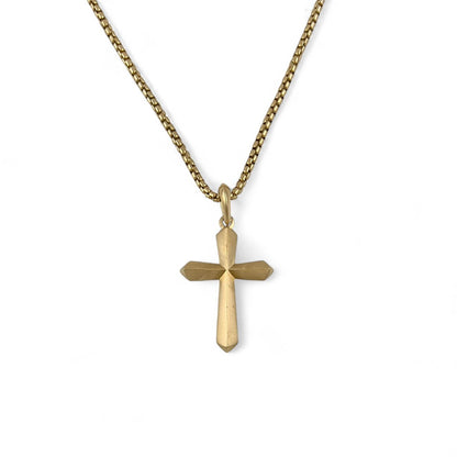 David Yurman Roman Cross 18k Yellow Gold Amulet Pendant Box Chain Necklace 24"