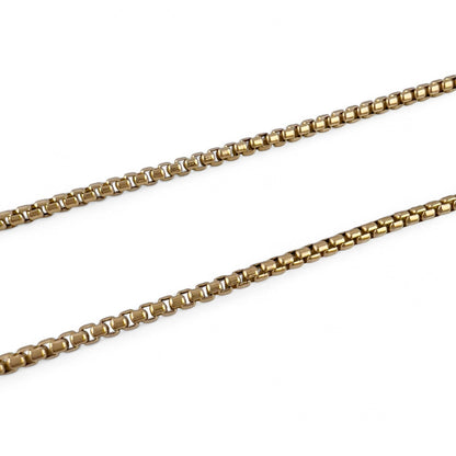 David Yurman Roman Cross 18k Yellow Gold Amulet Pendant Box Chain Necklace 24"