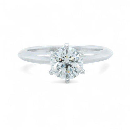 Tiffany & Co Platinum Diamond Engagement Wedding Ring Set 0.93ct I VVS2 BOX CERT