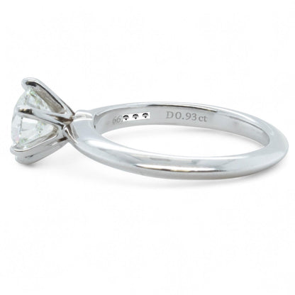 Tiffany & Co Platinum Diamond Engagement Wedding Ring Set 0.93ct I VVS2 BOX CERT