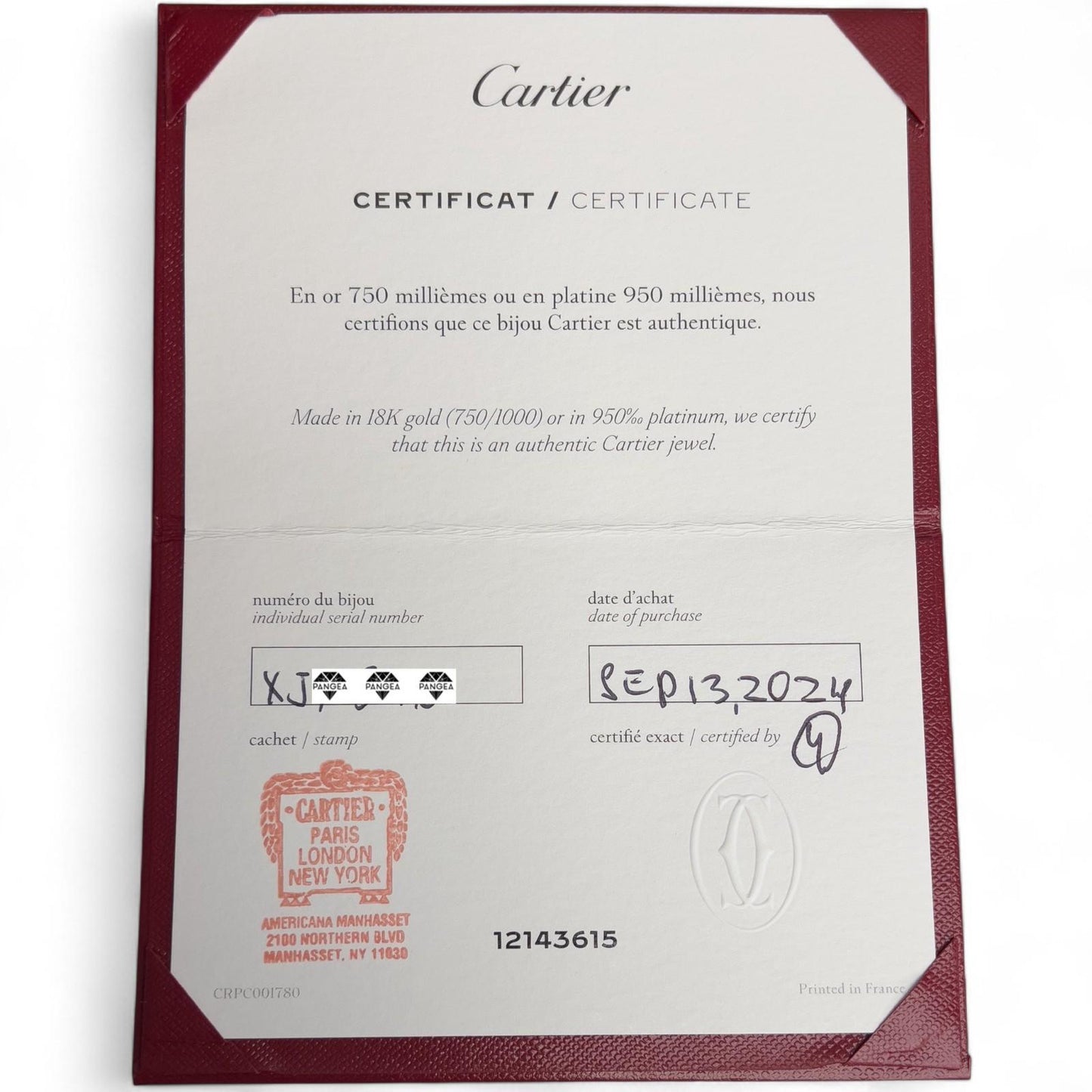 Cartier Love Pave Diamond 18k White Gold Bracelet SZ 17 BAG BOX + CERTIFICATE