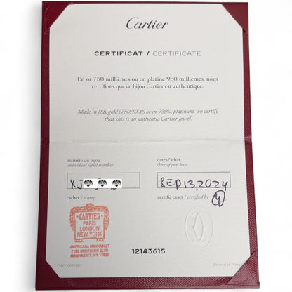 Cartier Love Pave Diamond 18k White Gold Bracelet SZ 17 BAG BOX + CERTIFICATE