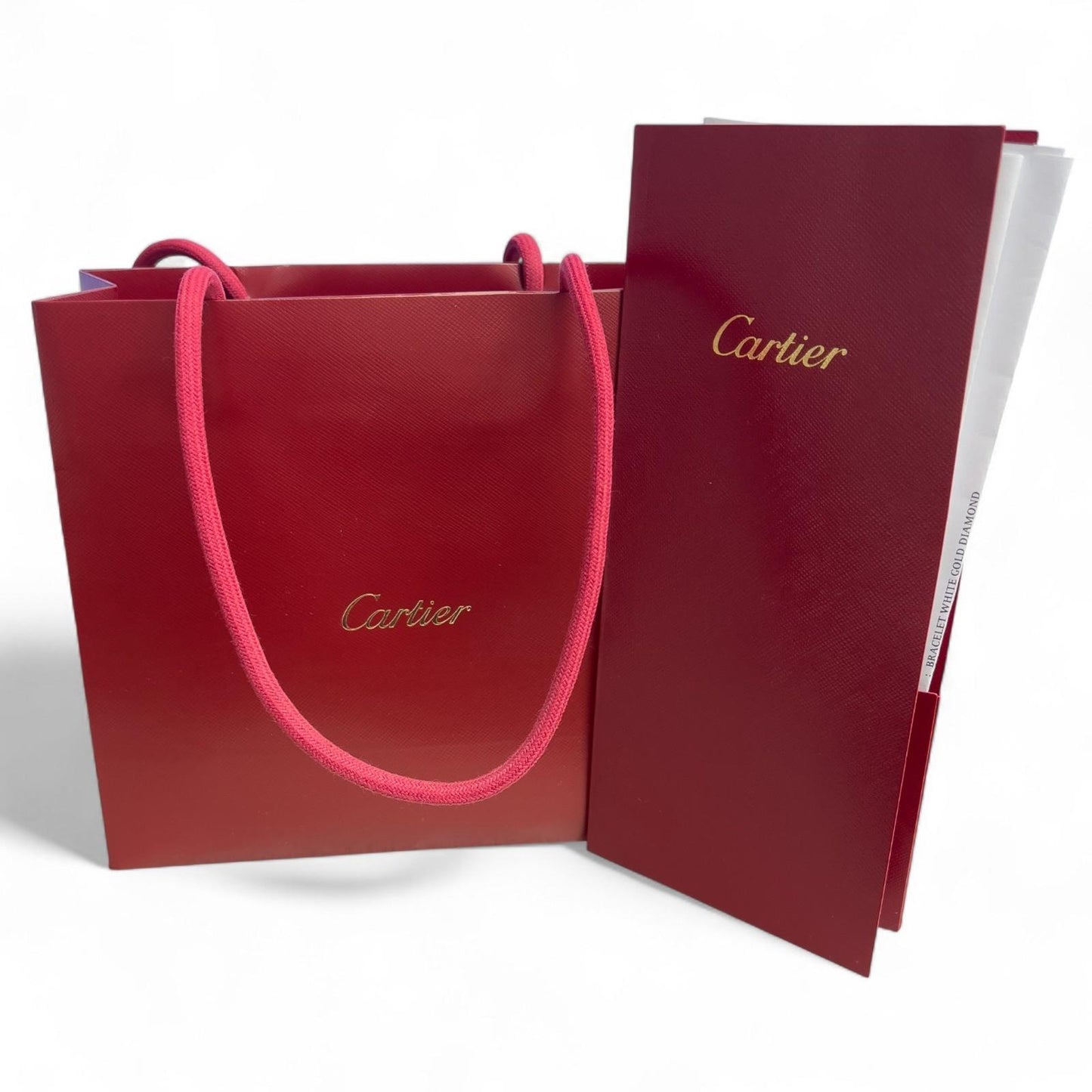 Cartier Love Pave Diamond 18k White Gold Bracelet SZ 17 BAG BOX + CERTIFICATE