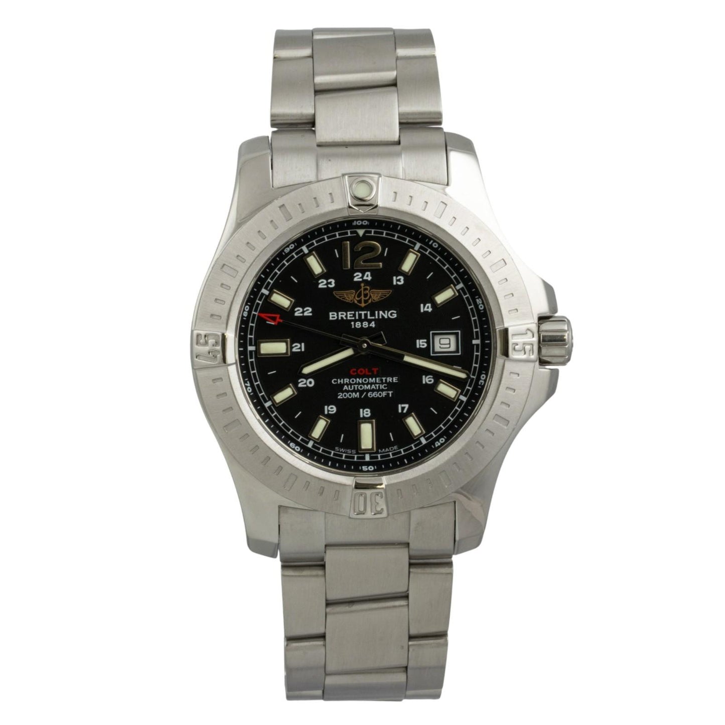 Breitling Colt Chronometer A17388 Stainless Steel Black Dial 44mm BOX + PAPERS