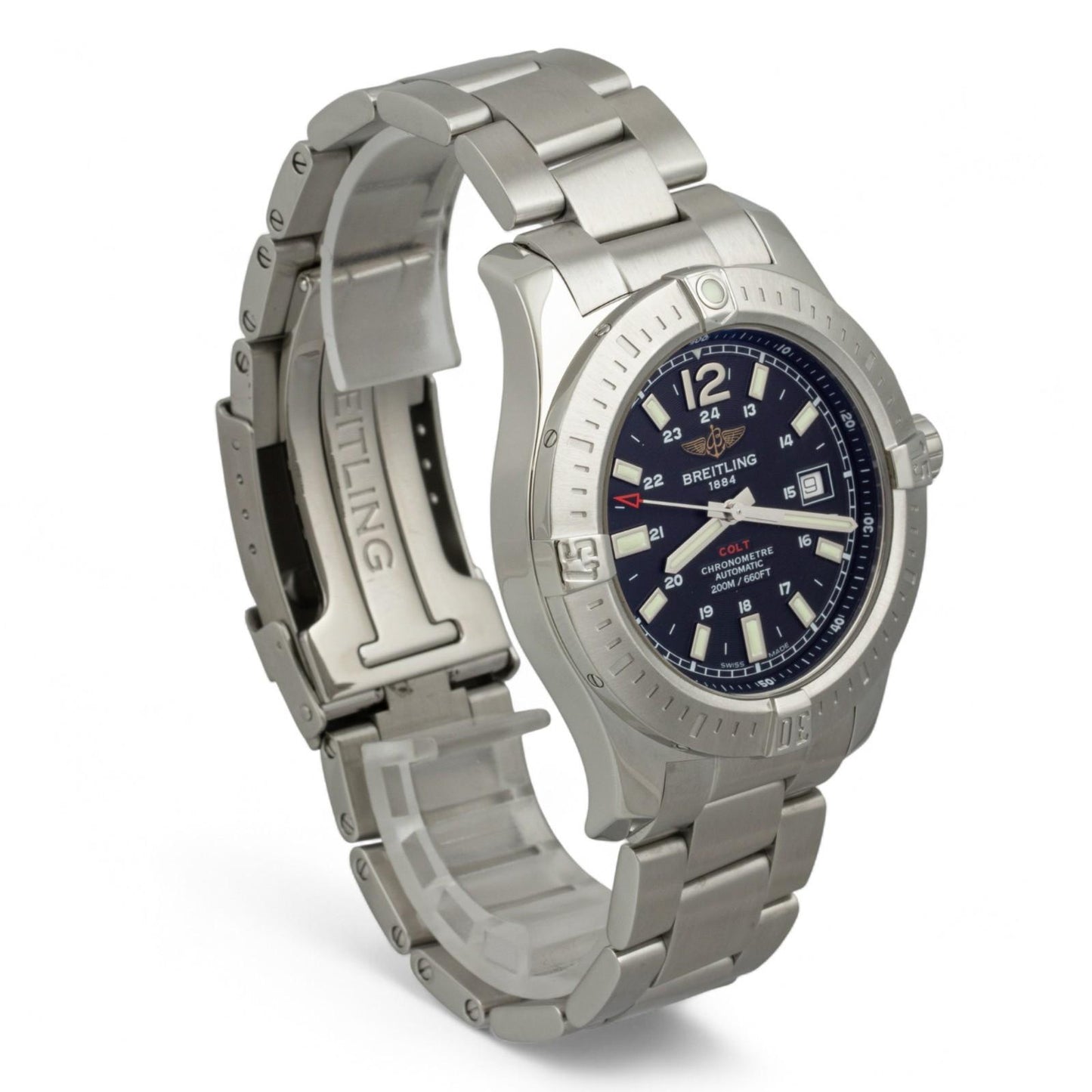 Breitling Colt Chronometer A17388 Stainless Steel Black Dial 44mm BOX + PAPERS