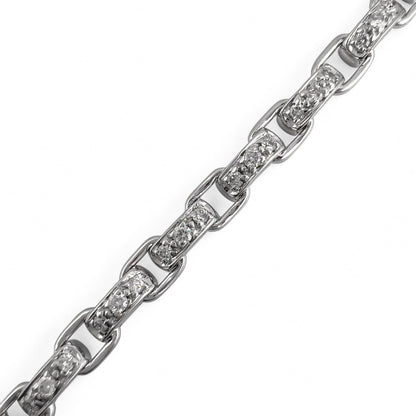 Mouawad Heidi Klum 18k White Gold Pave Diamond Clover Quatrefoil Bracelet w/ BOX