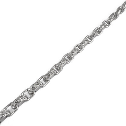 Mouawad Heidi Klum 18k White Gold Pave Diamond Clover Quatrefoil Bracelet w/ BOX
