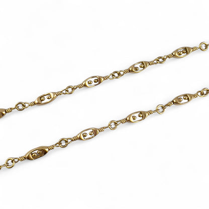 Marcus Co. 18k Yellow Gold Fancy Designer Link Necklace 24" 46.3g 5.50mm ITALY