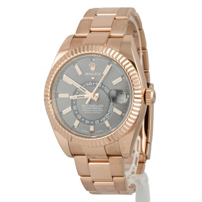 Rolex Sky-Dweller 18k Rose Gold SLATE Gray Rhodium 42mm 326935 BOX + PAPERS