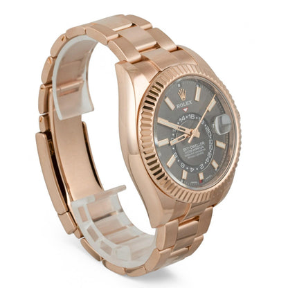 Rolex Sky-Dweller 18k Rose Gold SLATE Gray Rhodium 42mm 326935 BOX + PAPERS
