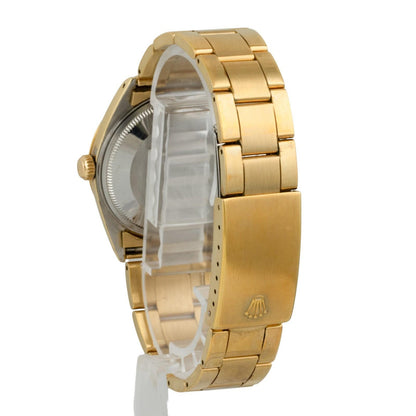 Rolex Oyster Perpetual Date 1505 Champagne 18k Gold Plated Steel 34mm VINTAGE