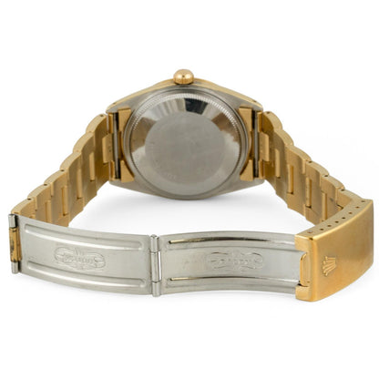 Rolex Oyster Perpetual Date 1505 Champagne 18k Gold Plated Steel 34mm VINTAGE