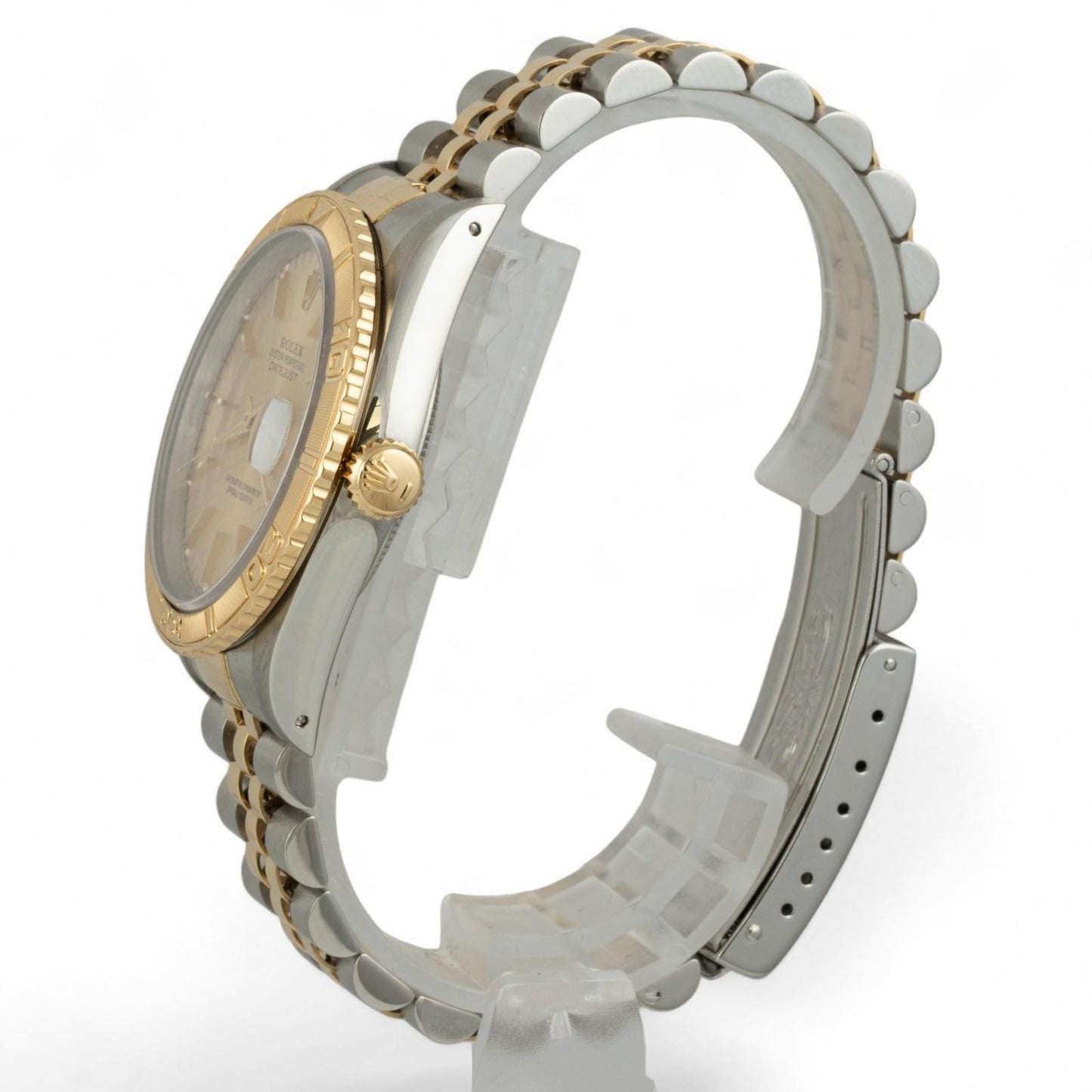 Rolex DateJust Thunderbird 16263 18k & Stainless Champagne Turn-O-Graph 36mm BOX