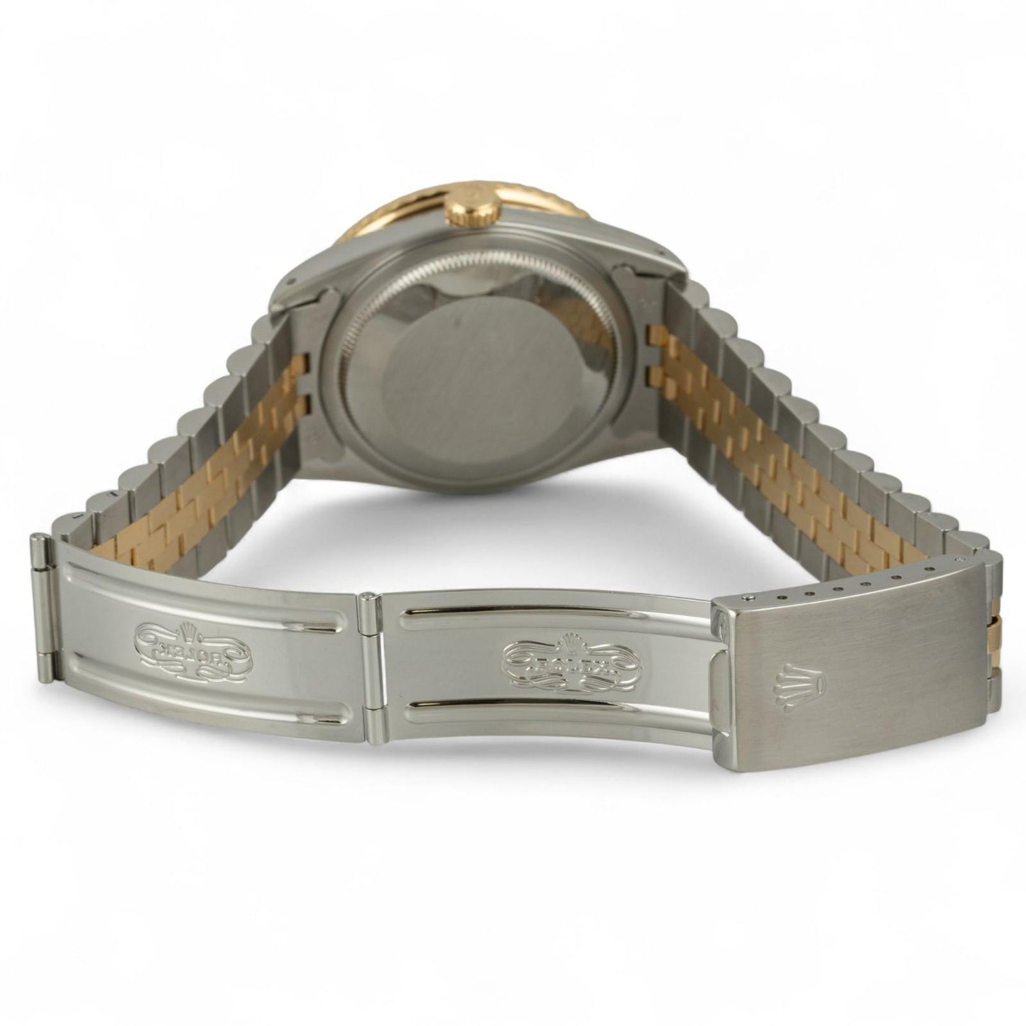 Rolex DateJust Thunderbird 16263 18k & Stainless Champagne Turn-O-Graph 36mm BOX