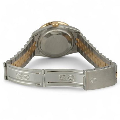 Rolex DateJust Thunderbird 16263 18k & Stainless Champagne Turn-O-Graph 36mm BOX