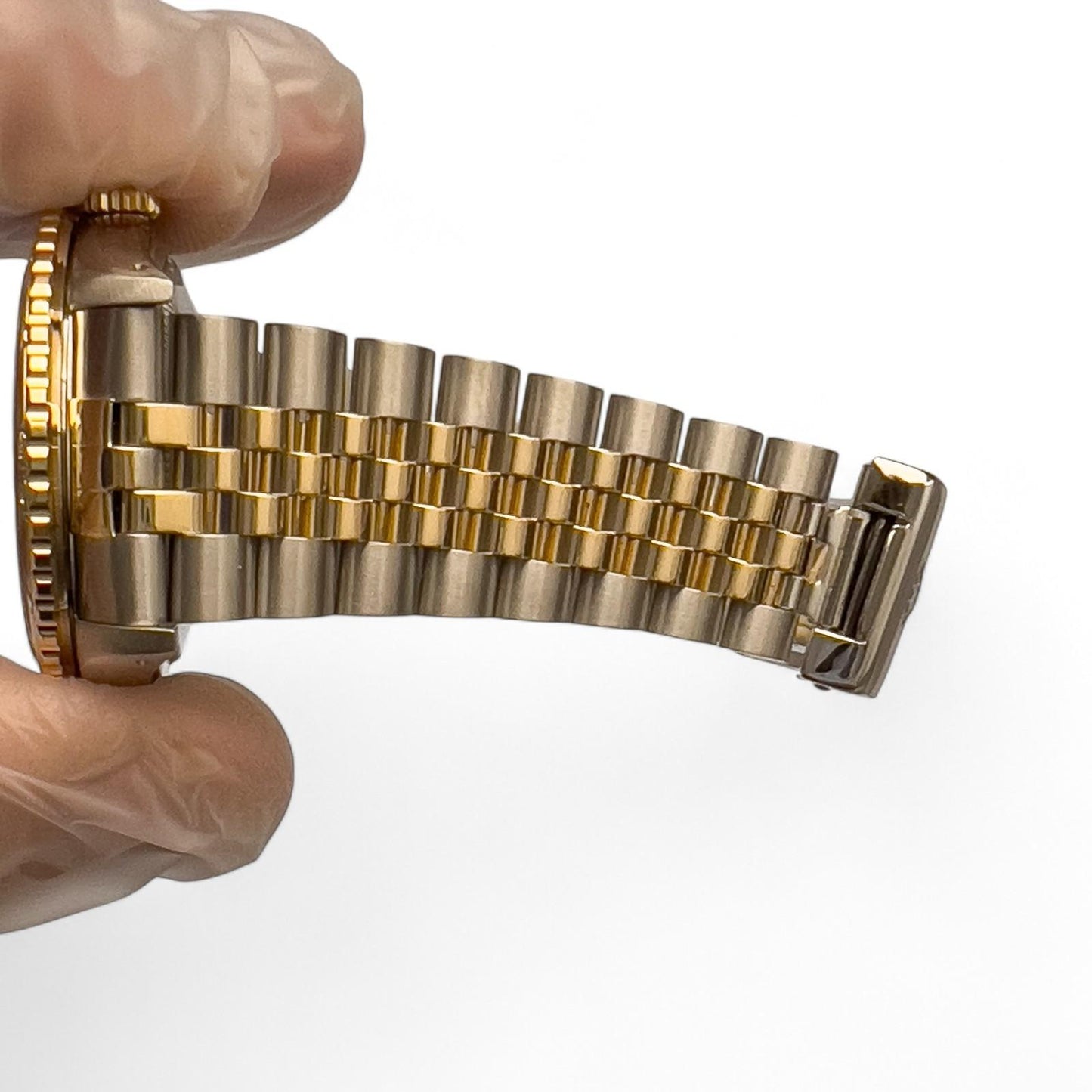 Rolex DateJust Thunderbird 16263 18k & Stainless Champagne Turn-O-Graph 36mm BOX