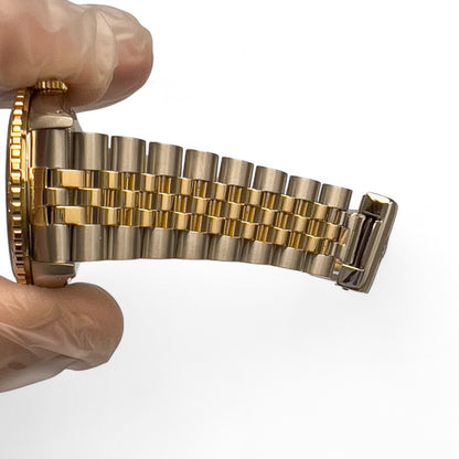 Rolex DateJust Thunderbird 16263 18k & Stainless Champagne Turn-O-Graph 36mm BOX