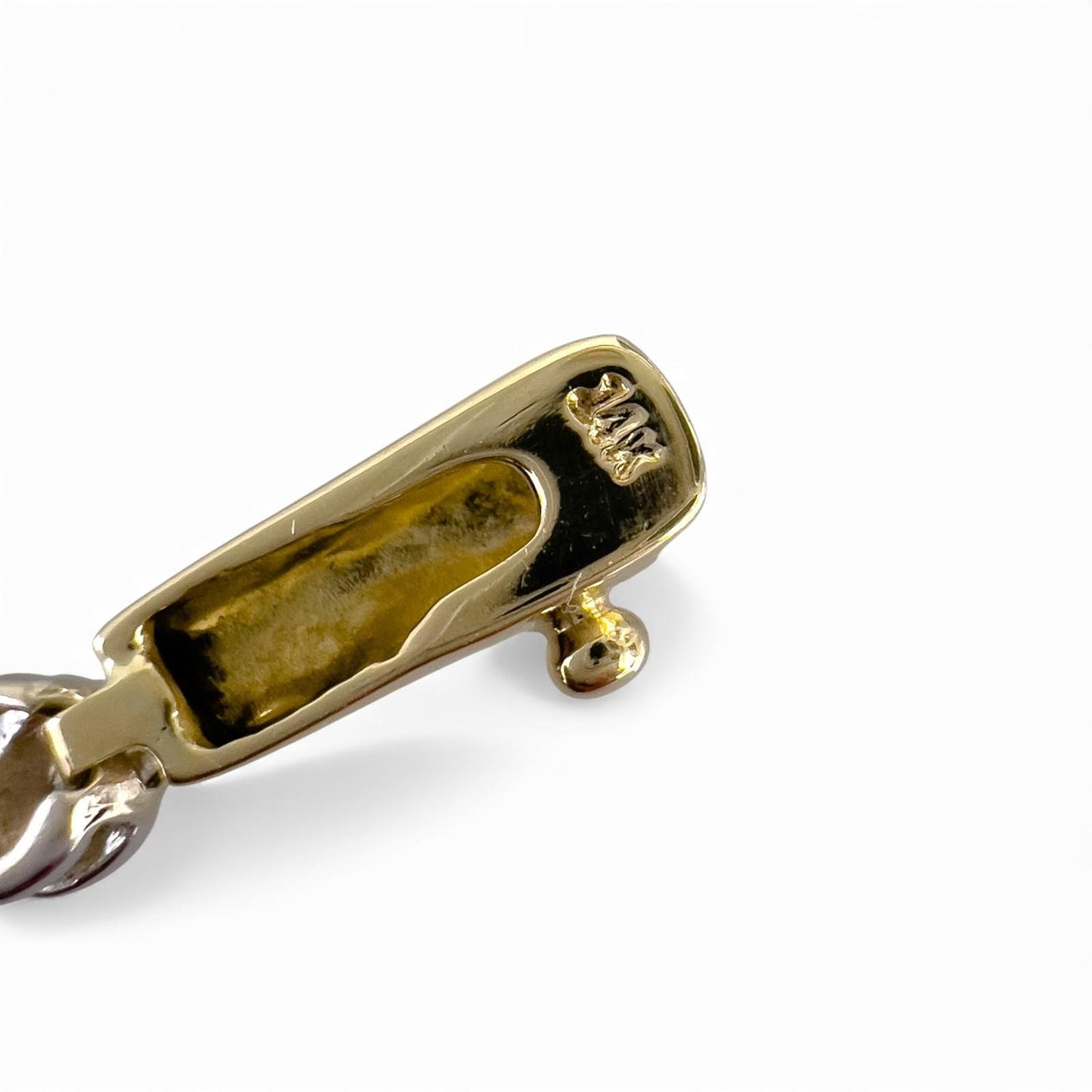 14k Yellow & White Gold 14 Diamond Station Bar Link Bracelet 0.86ctw G-H SI2 12g