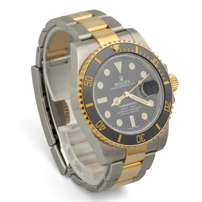 Rolex Submariner 18k Gold & Stainless Steel Black 40mm 116613 LN BOX + RECEIPT