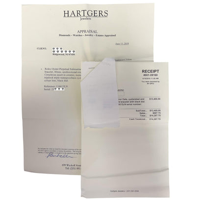 Rolex Submariner 18k Gold & Stainless Steel Black 40mm 116613 LN BOX + RECEIPT