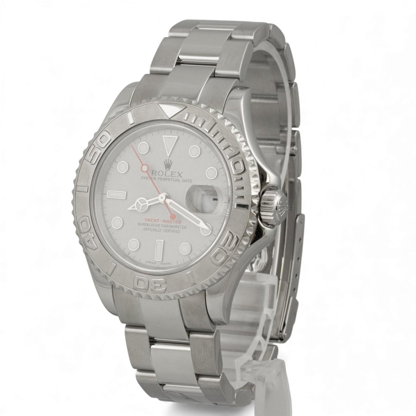 Rolex Yacht-Master YM1 Silver Dial Platinum Stainless Steel 40mm 16622 BOX + TAG