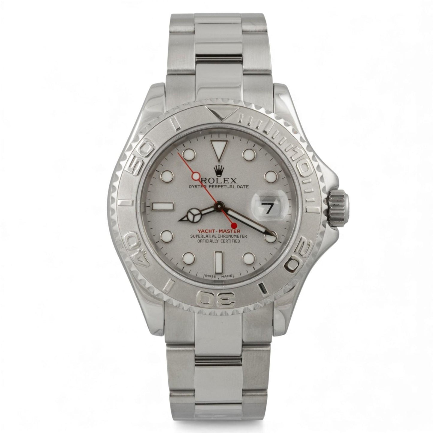 Rolex Yacht-Master YM1 Silver Dial Platinum Stainless Steel 40mm 16622 BOX + TAG